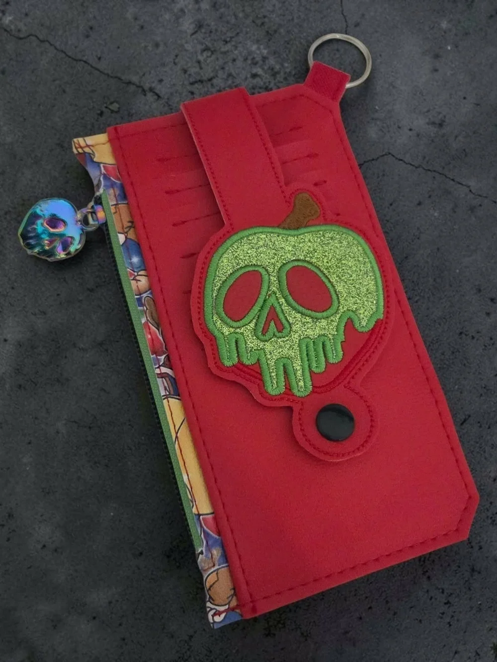 Rotten Apple Wristlet Bag AND Matching Wallet Combo